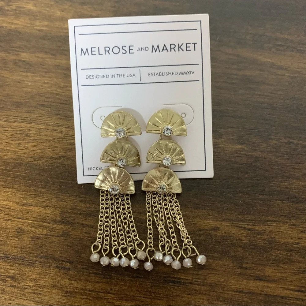 Melrose and Market gold dangle earrings